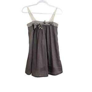 Anthropologie Piko 1988 Sleeveless Tank Women's S Grey Lagenlook Lined